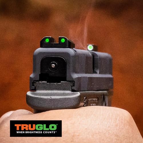 Image of TRUGLO TFX Handgun Sight | Durable Shock-Resistant Compact Brightly Glowing Tritium & Fiber-Optic Xtreme Day /Night Sight for Handguns