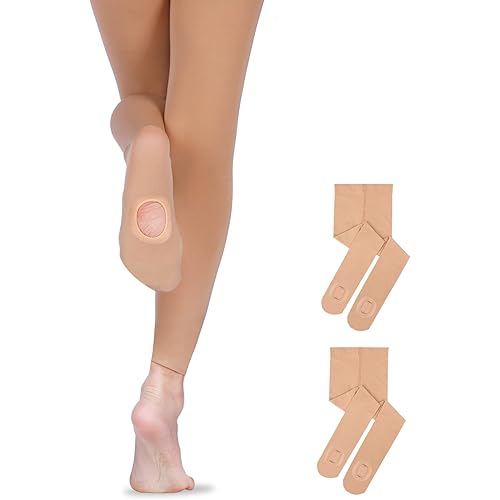 HiDance Girl's Women's Ballet Dance Tights, Ultra Soft Convertible Footed Dance Sockings Ballet Transition Tights