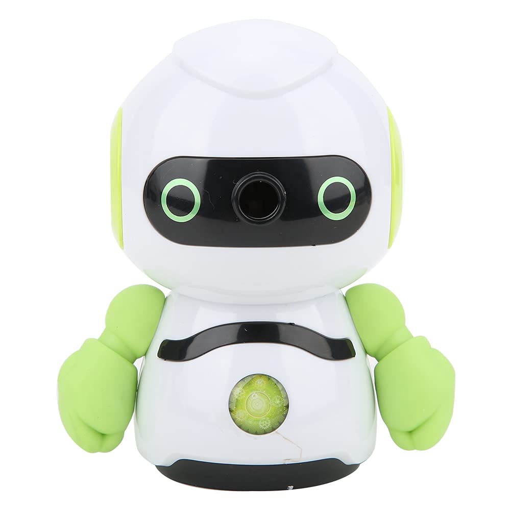 Zerodis Manual Pencil Sharpener, Robot Shape Pencil Sharpener for Student, Geometric Design, Low Noise and Easy to Use, Smooth Manual with ABS Panel, Easy