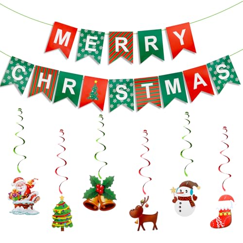 Merry Christmas Buchstabenkette,Frohe Weihnachten Banne Girlande,mit...