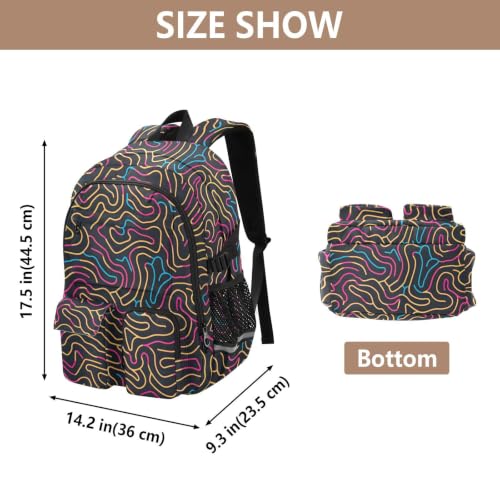 Mochila para laptop abstracta de 17.5 pulgadas ideal para libros universitarios 3