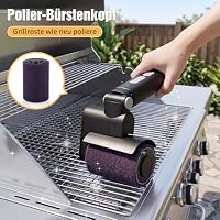 HOTOIQ Ersatzbürstenköpfe für elektrische Grillbürsten - 3-in-1-Grillbürstenersatzset, enthält Edelstahldrahtbürstenkopf, Polierpolster & Scherpolster – Ansicht 3