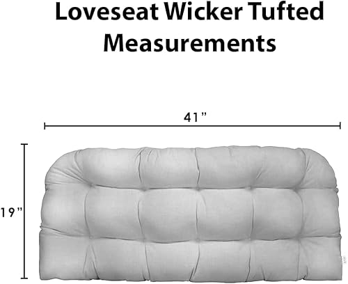 Miniatura 2 de RSH Décor - Cojín de mimbre copetudo para interiores y exteriores, Daelyn azul marino floral (41 x 19 pulgadas)