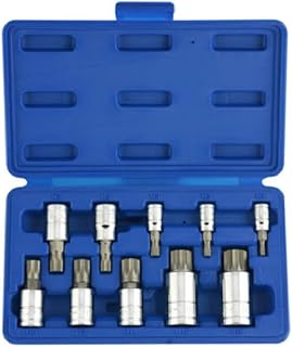 10pc XZN Triple Square 12 Point Spline Bit socket Set 4MM - 18MM
