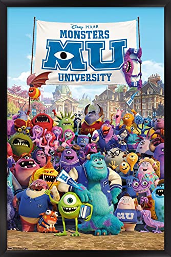 Poster Monsters University encadrée pour habiller un mur de chambre