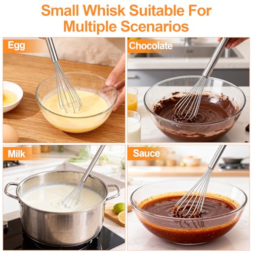 Tnlaile 2 Pcs Mini Whisk Set