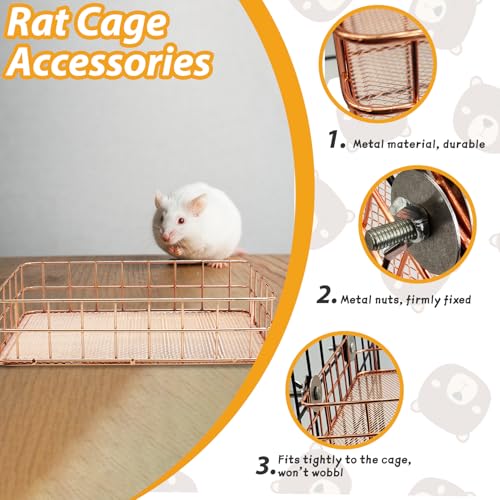 PINVNBY Plataforma de gaiola de rato, rede de furão de metal, acessórios de gaiola de chinchila e ha