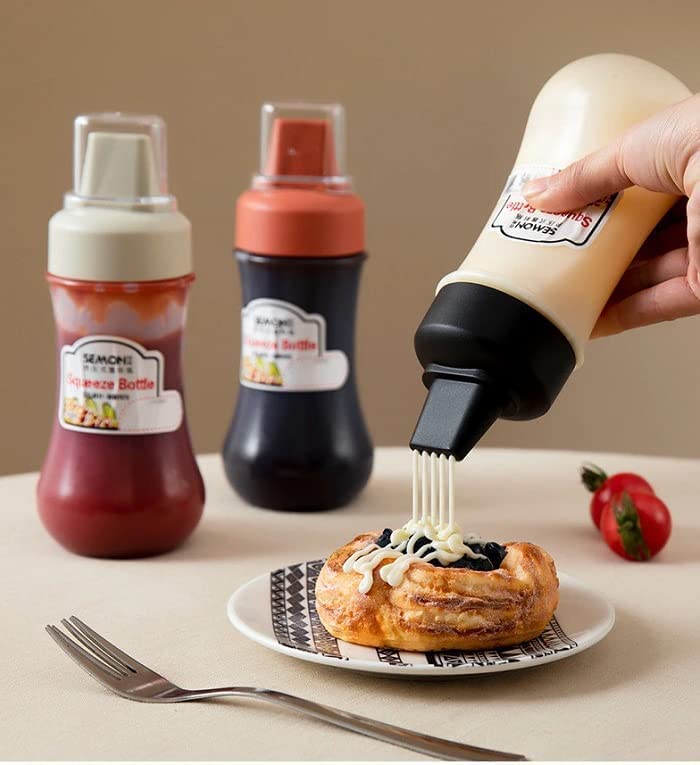 CYOFQD 2Pcs Porous Squeeze Bottle Condiment Bottles Hot Sauce Dispenser Refillable Five Hole Container with Lid Squirt Bottle Sauce Dispenser Ketchup Bottle, Multipurpose Kitchen Tools (B0C1JV87NG) Amazon Price History, Amazon Price Tracker