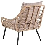 Balkonset Laureto 3-teilig Rattan Beige