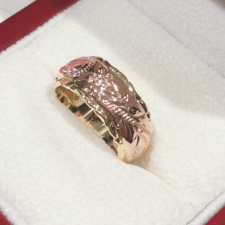 Amazon.co.jp: 指輪 14号 ハワイアンジュエリー リング プルメリア 波