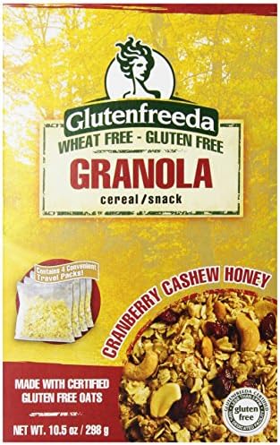 Glutenfreeda Gluten Free Granola Cereal, Cranberry Cashew Honey, 10.5-ounces, 8 Pack