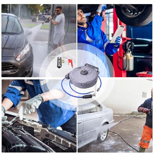 Carretes de rebobinado automático resistente con manguera retráctil de 15m 4