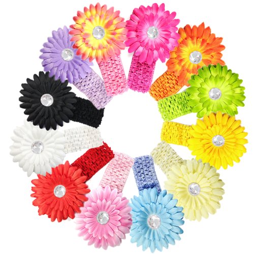 Kella Milla Set Of 12 Daisy Flower Baby Hair Clips And Headbands #TOP3