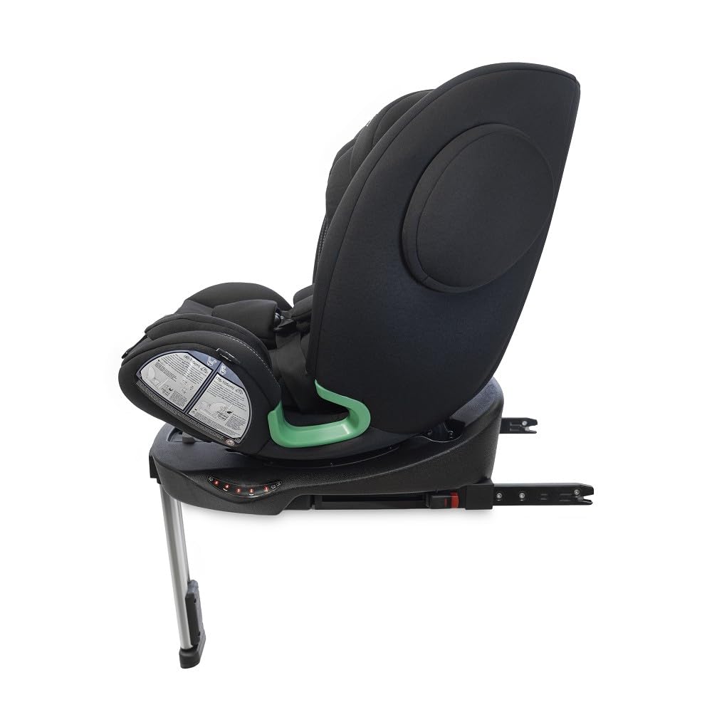 Interbaby Silla Coche Bebé PAX i-Size ISOFIX 360° Grupo 0+1+2+3 (Negro) | Silla auto giratoria 360 reclinable 40-150 cm, reductor recién nacido, protección lateral SPS, pata de apoyo