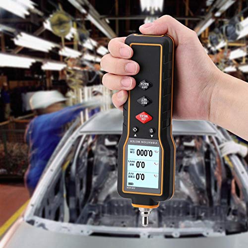 Digital Vibration Meter，Portable Vibrometer Gauge LCD Backlight Mechanical Moving Measuring Machine - Thumbnail 3