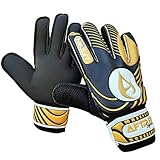 AFTREN Kids Goalkeeper Gloves Football Gloves For Boys kid’s children adult Soccer Goalie Sports Practice Gloves Protection Super Grip Palms (Gold, 6) - Image 6