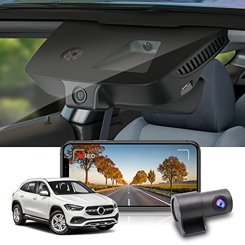 Fitcamx Front 4K+Rear 1080P Dash Cam Compatible with Mercedes-Benz GLA 250 2015-2023 H247 X156 (HD2-6030), OEM Factory Look, Dual HD Video, Loop Recording, WiFi&APP, G-Sensor, Easy to Use, 128GB Card