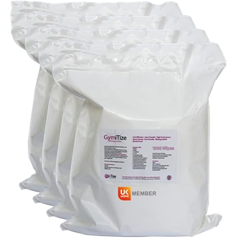 GymiTize Gym Wipes 1000 Wipe Refill Roll X 4 (4000 Wipes) Cover
