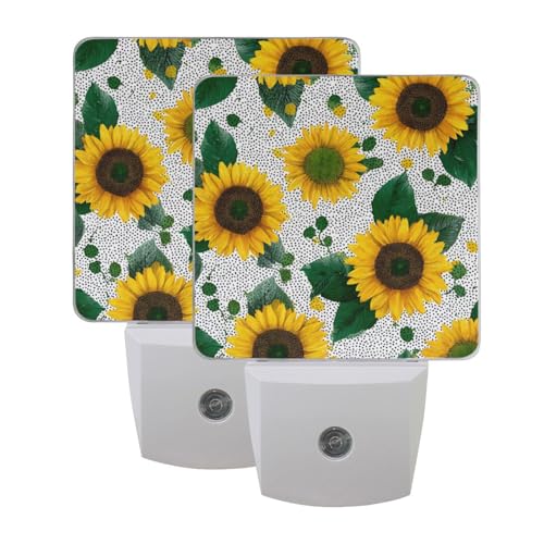 Lámpara de noche con sensor y diseño girasol