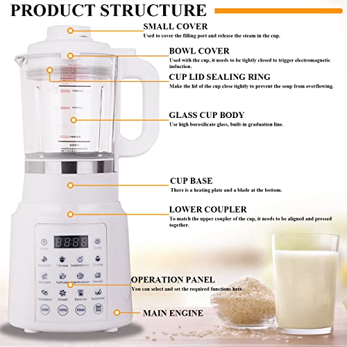 Automatic Soybean Milk Maker SoyMilk Making Machine Electric Juicer Blender Rice Paste Maker 110V