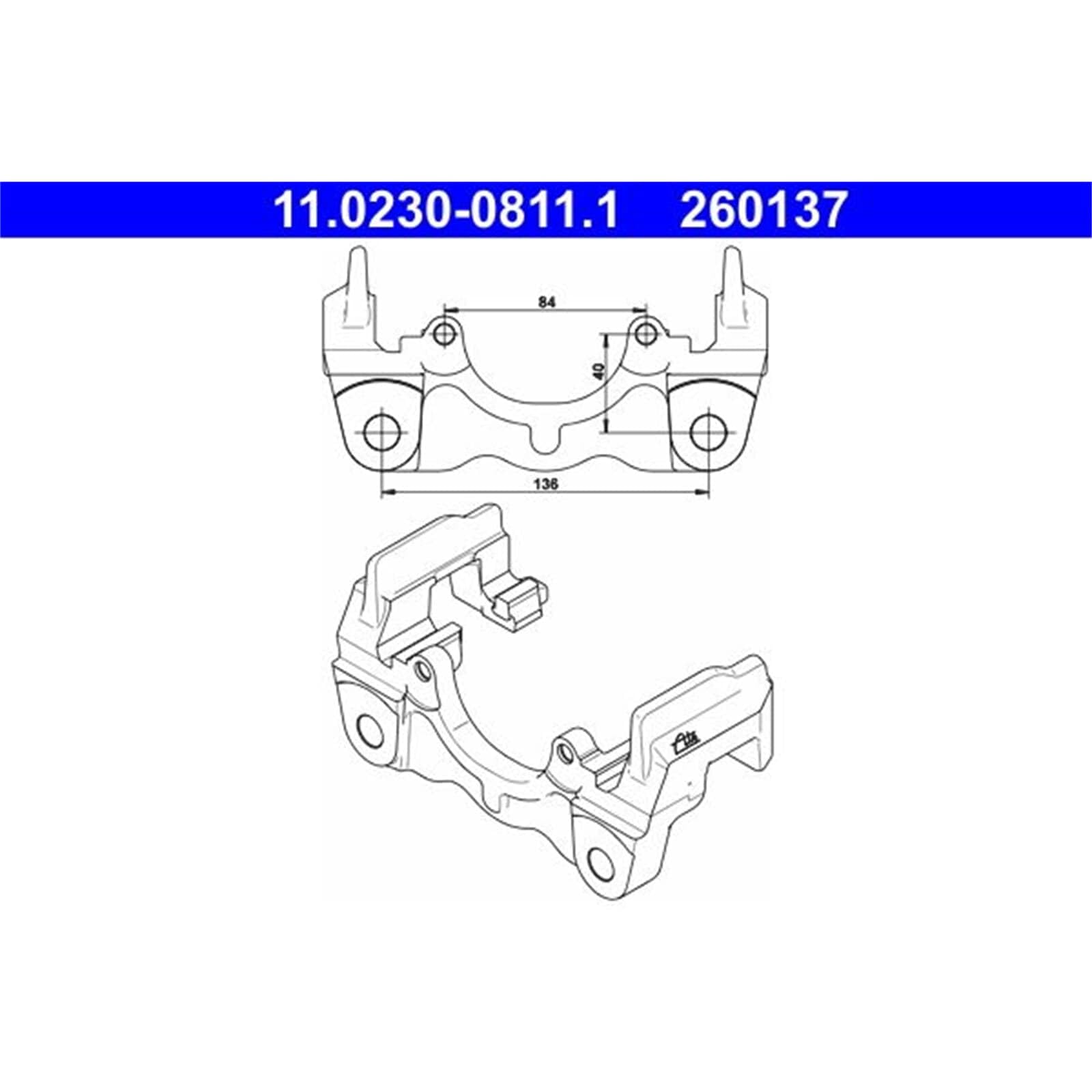 Ate 11. 0230-0811. 1 - Soporte, pinza de freno