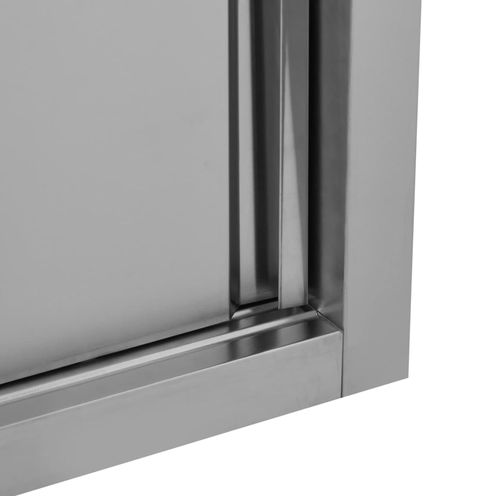 Gecheer Armadio da parete con ante scorrevoli, 90 × 40 × 50 cm, in acciaio inox, per utensili da
