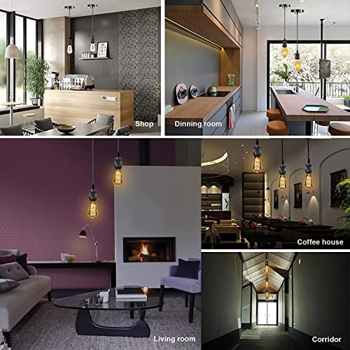 Ascmzos Vintage Mini Pendant Light Cord Kit, Industrial Edison Retro Pendant Light Ul Lamp Holder Fixture E26 E27 Lamp Socket, 3.94Ft Adjustable Woven Fabric Hanging Light Cord Kit #TOP4