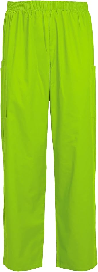 Mens Scrub Pants Full Elastic Waist Cargo Scrub Pant