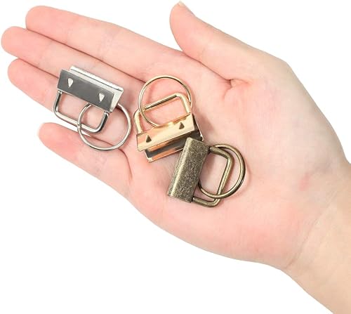 Vista 15 de SPEEDWOX Key Fob Hardware - Juego de 25 pulseras de tela con anillos divididos