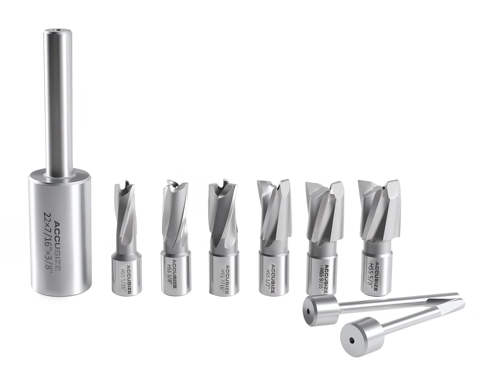 Accusize Industrial Tools Interchangebale Pilot Set de fraises, 3620-0121, 21 Pcs/Set
