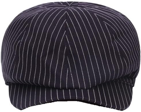 Retro Striped Octagonal Hat Women's Outdoor Casual Fabric Beret