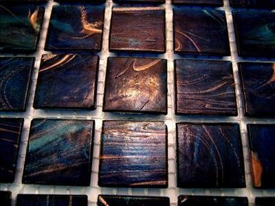 Full Sheet 225 Golden Deep Blue Swirl Gold Dust Tiles