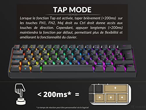 Clavier Mécanique 60% Ranked S60 pour Setup Gaming Épuré Mac et PC - 4