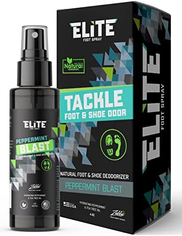 Elite Sportz Shoe Deodorizer - 4 oz Foot Spray and Shoe Odor Eliminator - No More Smelly Shoes or Stinky Feet with our Peppermint Shoe Freshener - Small Gift for Men & Women