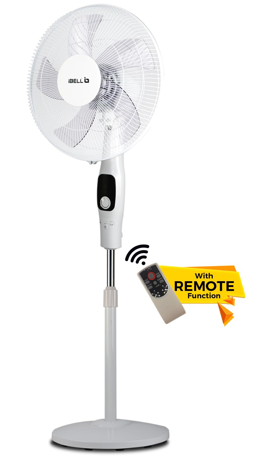 IBELL CLASSY P16 SB WHITE Pedestal Fan 5 Leaf with Remote and High Air Flow, 55W, LED Display, High Speed, Copper Motor, 400 millimeters (B08923MYKL) Amazon Price History, Amazon Price Tracker