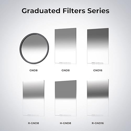 Miniatura 4 de K&F Concept Filtro de lente suave GND8 (3 Stop) de 2.835 in, filtro de densidad neutra graduada suave con 28 recubrimientos multicapa para lente de
