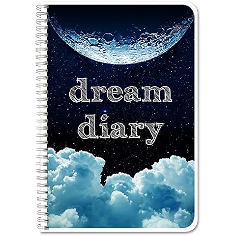 BookFactory Dream Diary/Dream Journal/Log Book, 120 Pages - 6" x 9", Durable Thick Translucent Cover, Wire-O Binding (LOG-126-69CW-A(DreamDiary)-DX) Cover