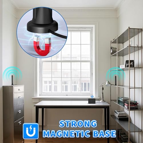 Bingfu 5G LTE 4G Antenne Signalverstärker 5dBi SMA TS9 Externe Omni-Direktionale Antenne mit Magnetfuß und 3 m Kabel für Router, Modem, Hotspot, Gateway, Überwachungssysteme, IoT- & Smart-Home-Geräte