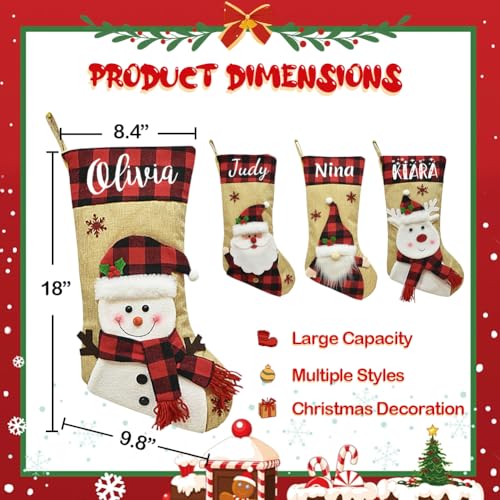 image for Dreamdecor Christmas Stockings Personalized with Name, 18