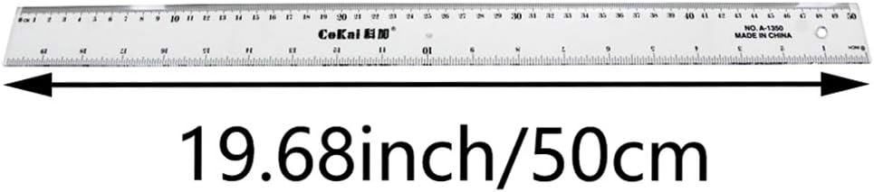 Utoolmart Straight Ruler 50cm Metric Plastic Clear Measuring Tool 1 pcs