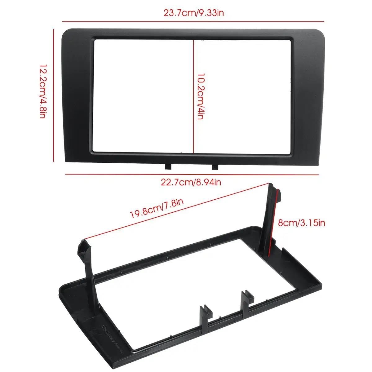 para A3 8P Modelo 2003-2012 Marco Adaptador Panel Radio Coche Doble DIN Embellecedor De Placa Estéreo MENSUNUBNM