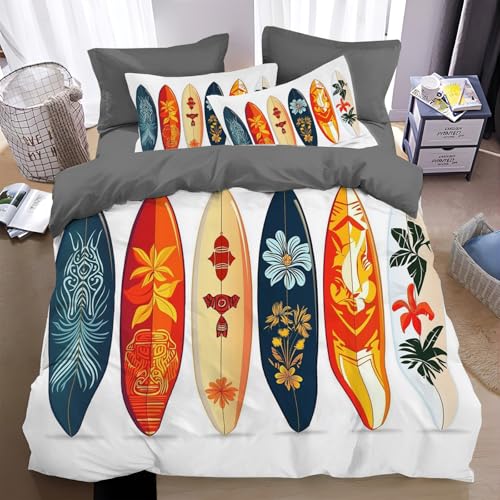 Parure housse couette art moderne surf en microfibre infroissable - 2