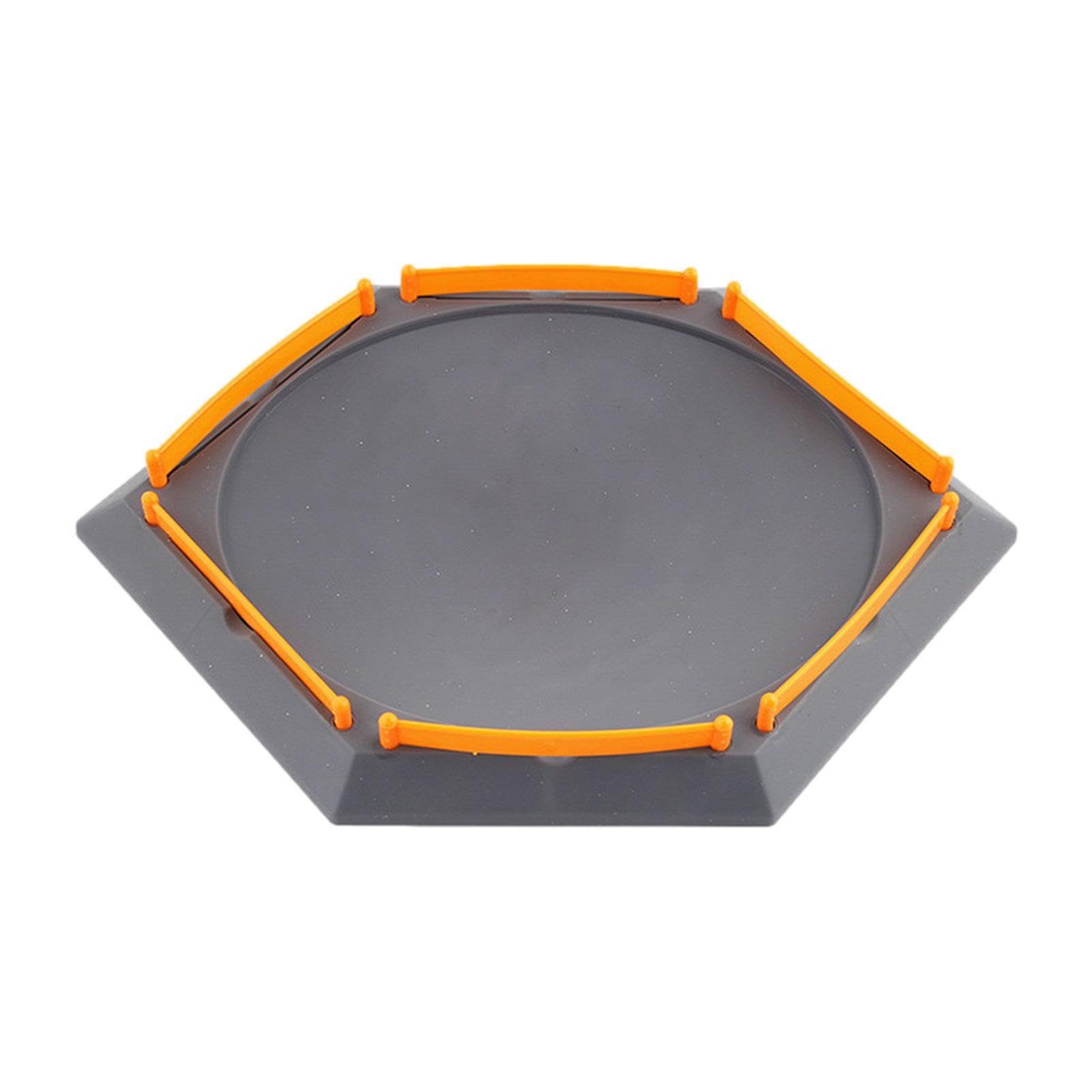 KERALI Tops Stadium Battle Game, Burst Gyro Disk with Detachable Design, Top Burst Reusable Duel Tops, Ultimate Fun Battles (Hexagon Gray)