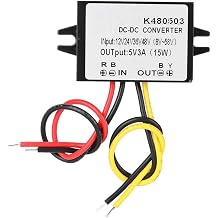 DC-DC Converter 12V/24V/36V/48V to 5V 3A 15W - Step Down Power Supply Module with Overcurrent/Overheat Protection for Car Devices