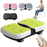 RYGEO Mini Vibration Plate Machine, Leg Waist Workout Vibrating Plate Portable Quiet Percussion Massager for Legs, Waist, Back, Neck Vibration Massager,Buttocks Muscle Stiffness Relief(Green)