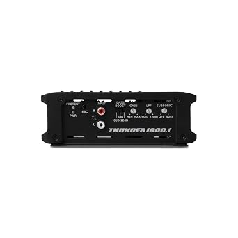 MTX THUNDER1000.1 Class D 1000 Watt RMS Mono Block Compact Vehicle Stereo Sound System Amplifier w/Selectable Bass Boost, Variable Subsonic Filter