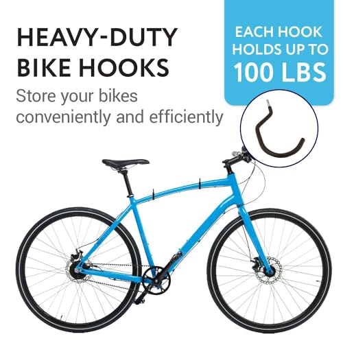 image for IMPRESA [4 Pack] Heavy Duty Bike Hook/Hanger - Wide Opening for All Bi