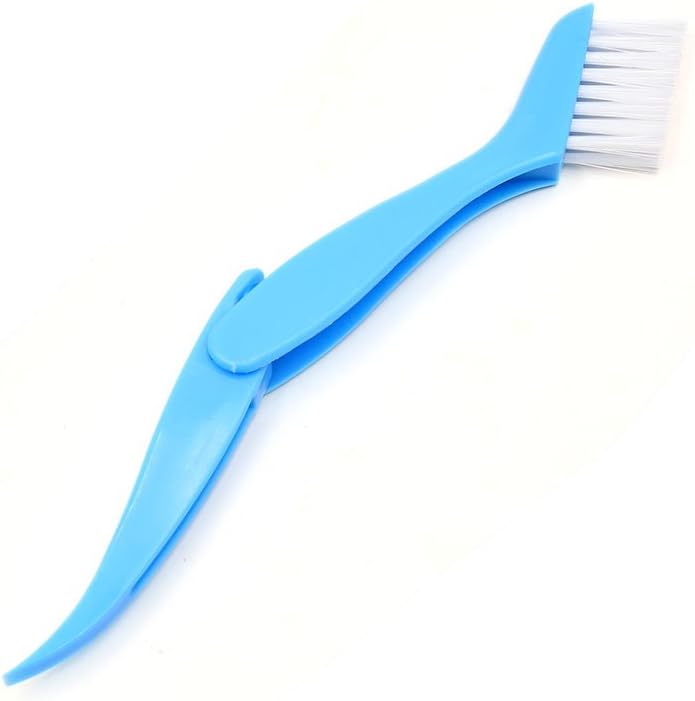 Ruilogod Household Office Car Plastic Foldable Handle Window Groove Keyboard Cleaning Brush Blue (id: 2b6 1de d0a 09f 4f4