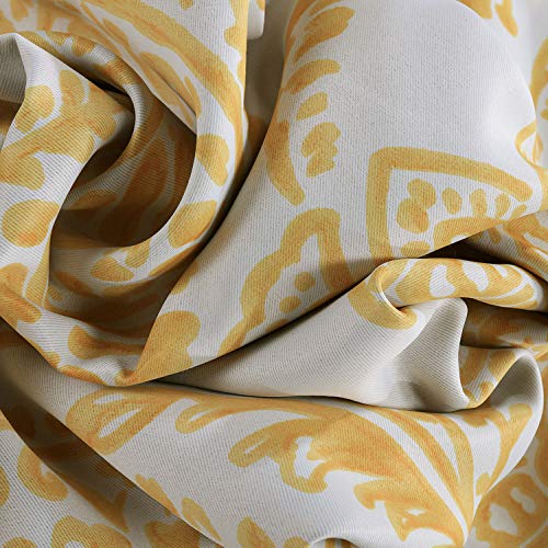 Hpd Half Price Drapes Printed Room Darkening Curtains For Bedroom, Living Room 50 X 108 (1 Panel), Boch-Kc16072C-108, Tea Time Yellow Gold #TOP7