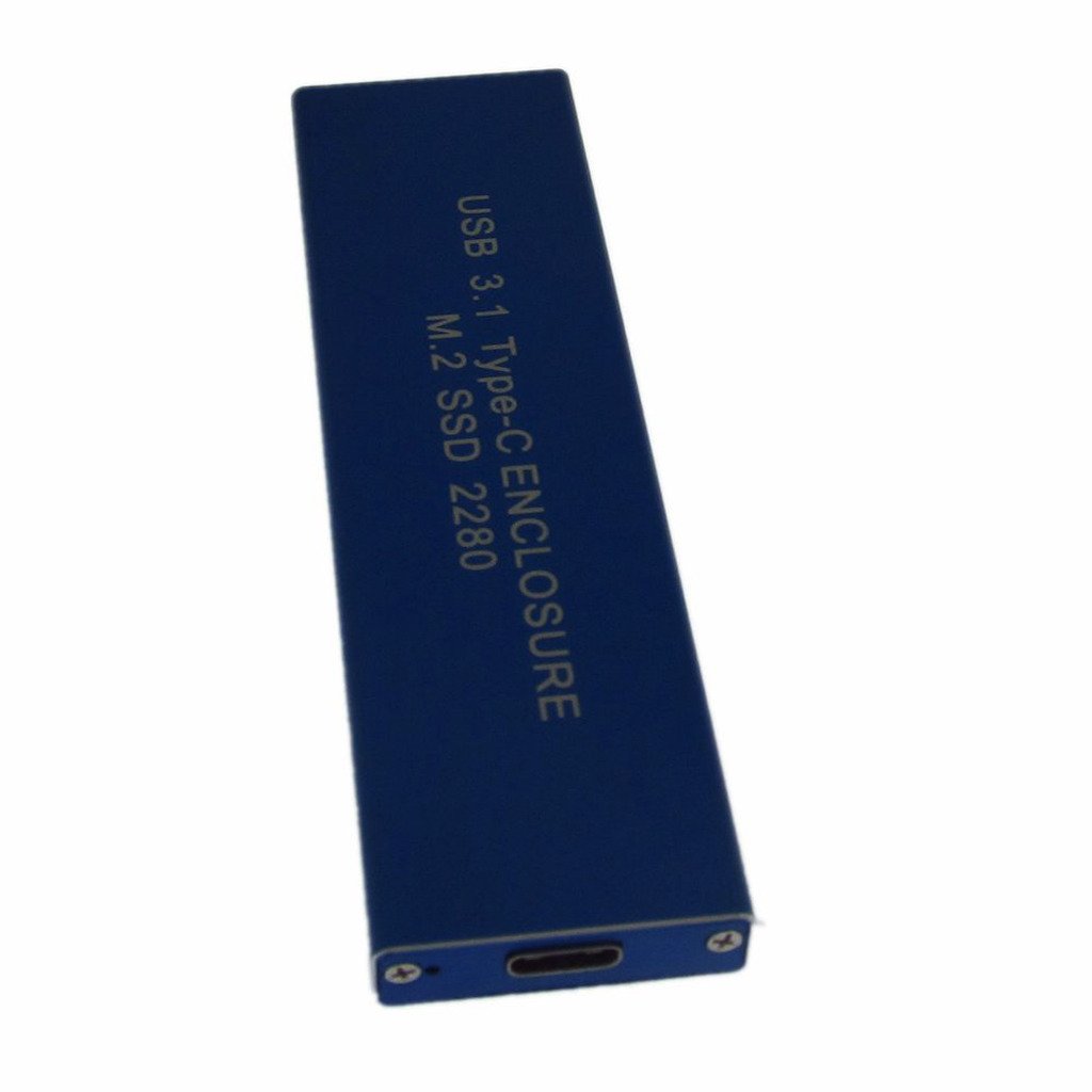 Azul USB 3.1 Tipo-C USB-C a SATA NGFF M.2 B Key SSD 2230/2242/2260/2280 Caja de tarjeta adaptadora